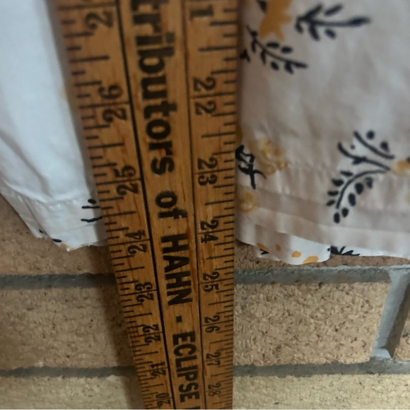 J. Crew Puff Sleeve 1/2 Button Cotton Long Sleeve Blouse Budding Floral Size XS - Picture 6 of 7